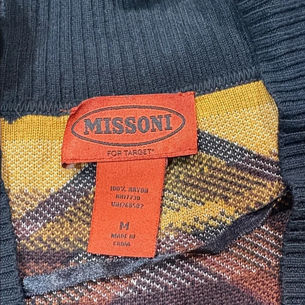 Missoni for Target Earth Toned Chevron Open Front Cardigan